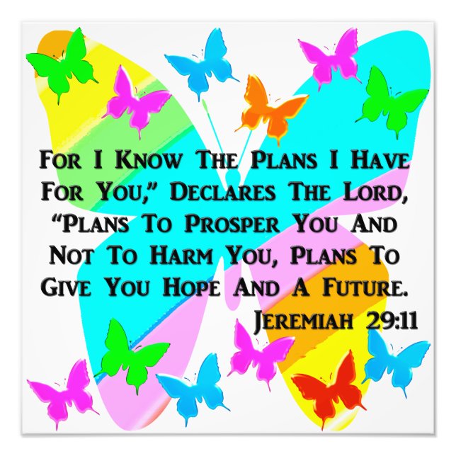 BE INSPIRED JEREMIAH 29:11 FOTOTRYCK (Framsidan)