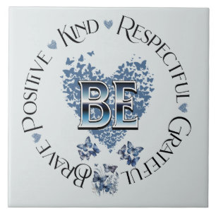 "BE" inspirerad Planner inspirationerande motivati Kakelplatta