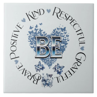 "BE" inspirerad Planner inspirationerande motivati Kakelplatta