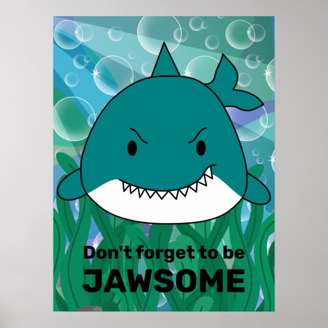 Be Jawsome Shark Poster (Framsidan)