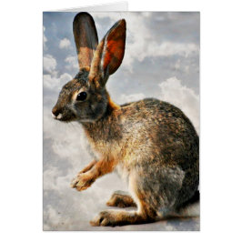 Be kaninen i himmlarna hälsningskort