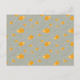 Be Kärlek Bee Lycklig vykort - Grönt