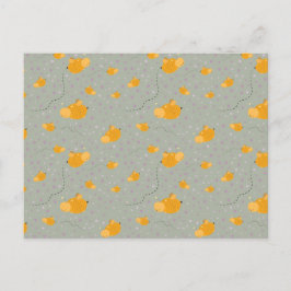 Be Kärlek Bee Lycklig vykort - Grönt