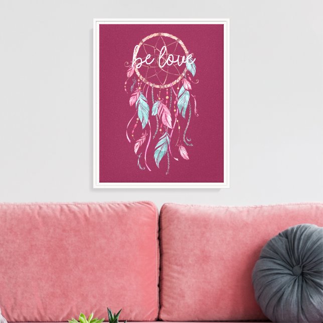 Be Kärlek Dream Catcher Canvastryck (Insitu (Vardagsrum))