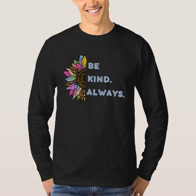 Be Kind Always Love Peace Sign Tie Dye Hippie T Shirt (Framsida)