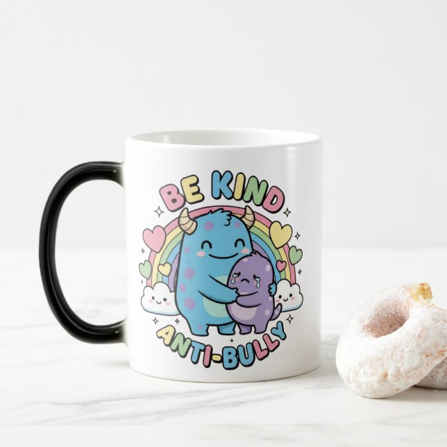Be Kind Anti Bully  Magisk Mugg (Med munk)