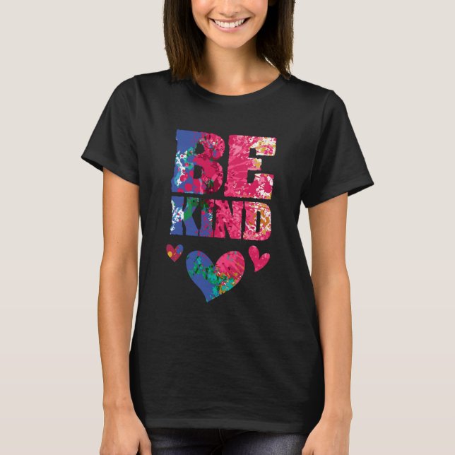 Be Kind Artsy Kindness Compassion and Empathy Insp T Shirt (Framsida)