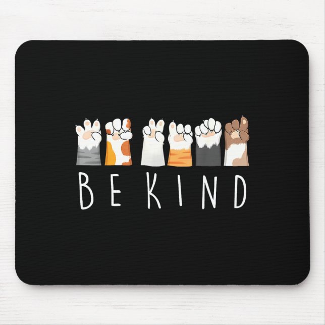 Be Kind Asl Sign Language Kindness Cat Paws Finger Musmatta (Framsidan)