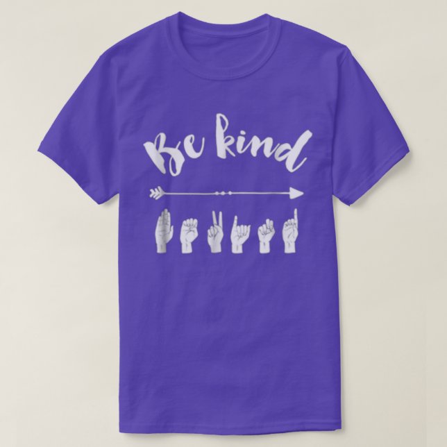 Be Kind ASL Sign Language T Shirt (Design framsida)