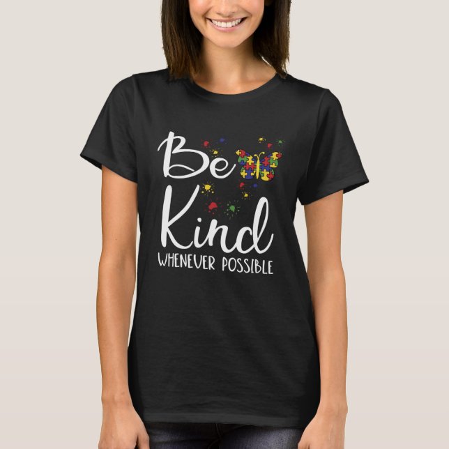 Be Kind Autism Awareness Choose Kindness Autism Te T Shirt (Framsida)