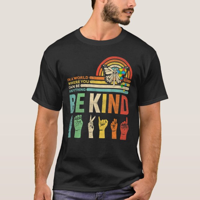Be Kind Autism Awareness Mom Dad Grandma Teacher K T Shirt (Framsida)