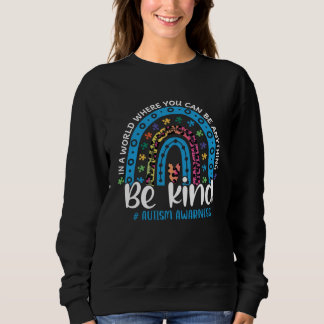 Be Kind Autism Leopard Rainbow Awareness Choose Ki T Shirt