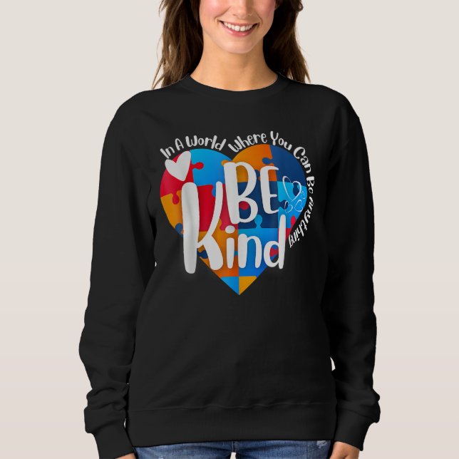 Be Kind Can Be Anything Puzzle T Shirt (Framsida)