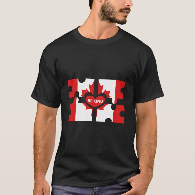 Be Kind Canada T Shirt (Framsida)