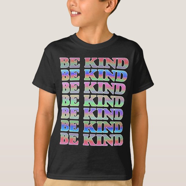 BE KIND-Colorful Be-Kind, Kindness T Shirt (Framsida)