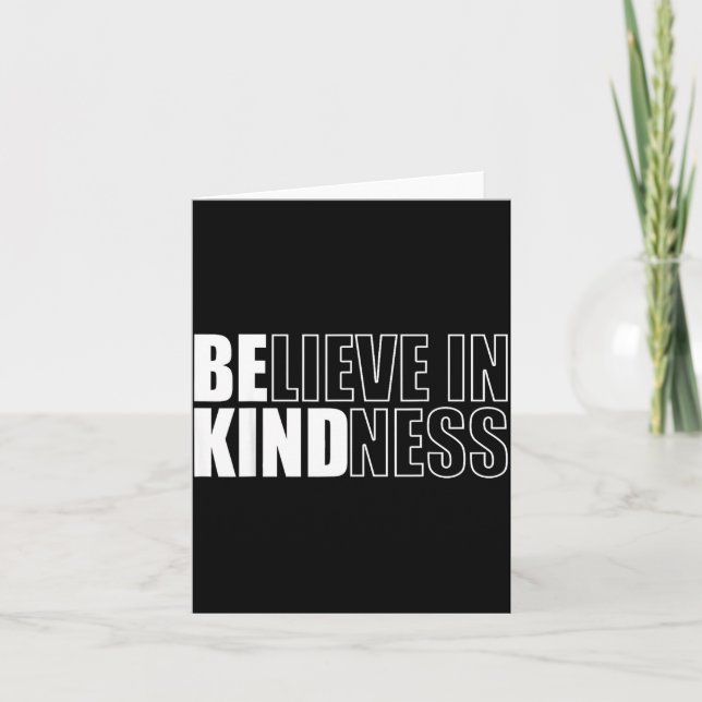 Be Kind Insrational Kindness Motivational Quote Si Kort (Framsida)