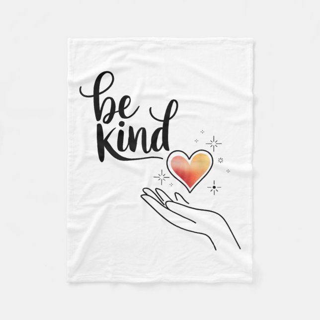 Be Kind Insrational Quote Sitive Motivational  Fleecefilt (Framsidan)