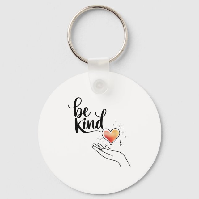Be Kind Insrational Quote Sitive Motivational  Nyckelring (Framsida)