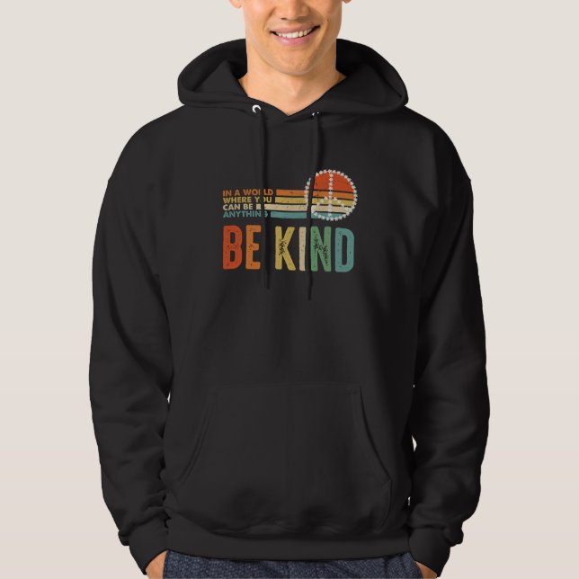 Be Kind Kindness Autism Peace Sign Tie Dye Spread  Hoodie (Framsida)