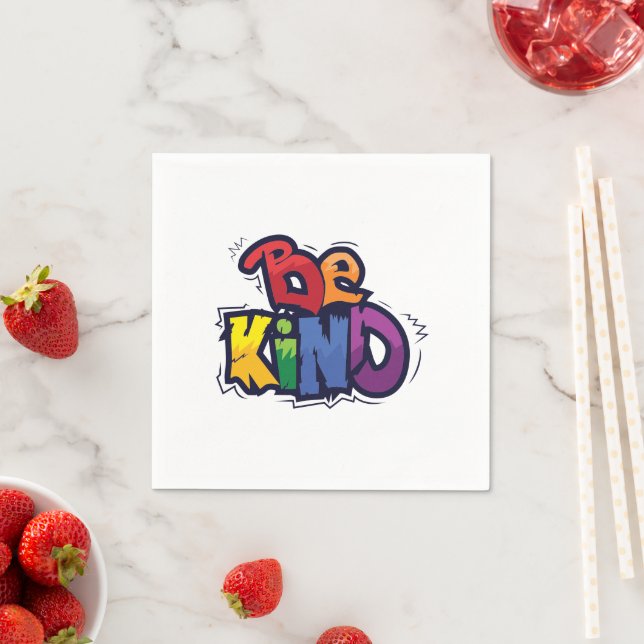 Be Kind | LGBTQ | Rainbow | Pride Month Pappersservett (Insitu)