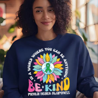 Be Kind Mental Health Sunflower T Shirt