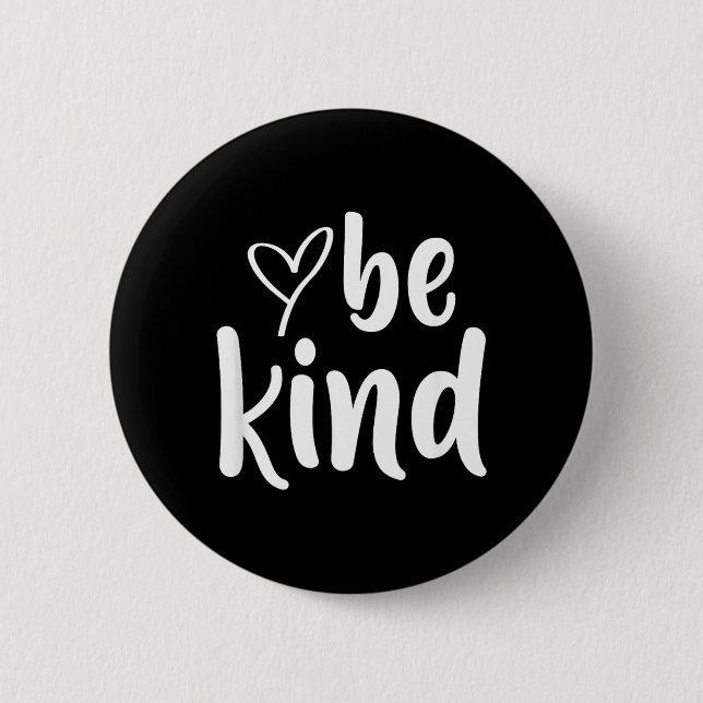Be Kind Minimalist Love Kindness Positive Knapp (Framsida)