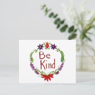 Be Kind Postcard Helg Vykort