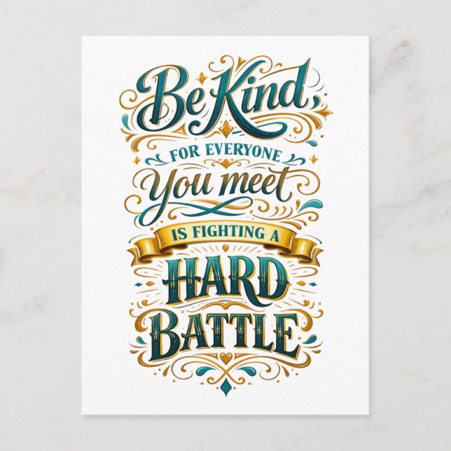 "Be Kind" Postcard Vykort (Framsida)