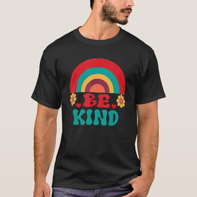 Be Kind Rainbow Choose Kindness Anti Bullying Groo T Shirt (Framsida)