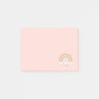 Be Kind – Rainbow Pastel Positivity Post-it Block