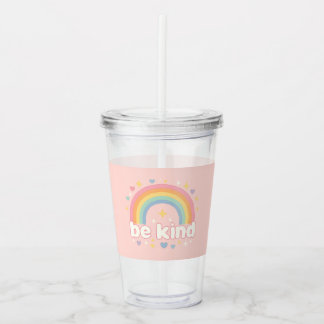 Be Kind – Rainbow Pastel Positivity Take Away Mugg