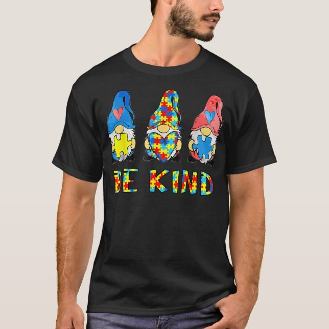 Be Kind Rainbow World Down Syndrome Awareness Day  T Shirt (Framsida)