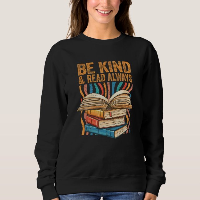 Be Kind Read Always Bookish Introvert Librarian Bo T Shirt (Framsida)