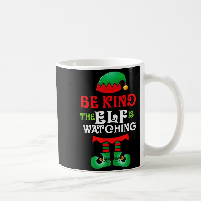 Be Kind Teacher Elf Christmas Anti Bullying Kindne Kaffemugg (Höger)