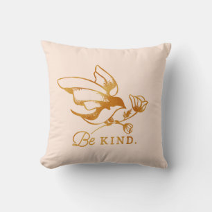 "Be Kind" Tekad Sparrow & Typography Art Kudde