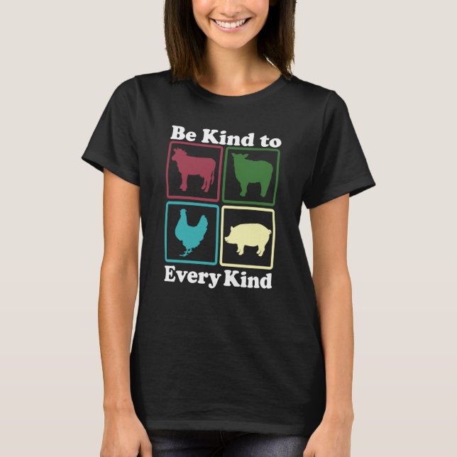 Be Kind to Every Kind Retro  1 T Shirt (Framsida)