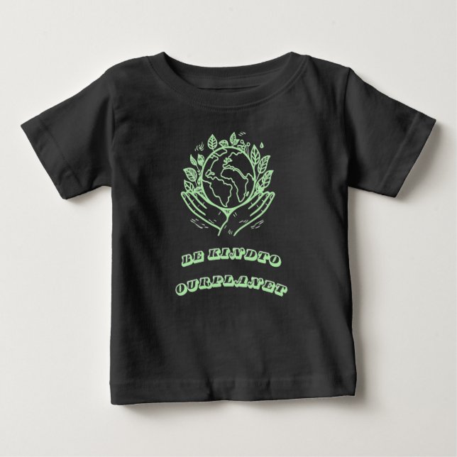 Be Kind to Our Planet: Caring Hands Earth Tee (Framsida)