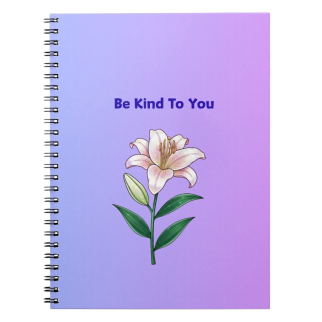 Be Kind To You Lily Self-Care Phone Case Anteckningsbok (Framsidan)