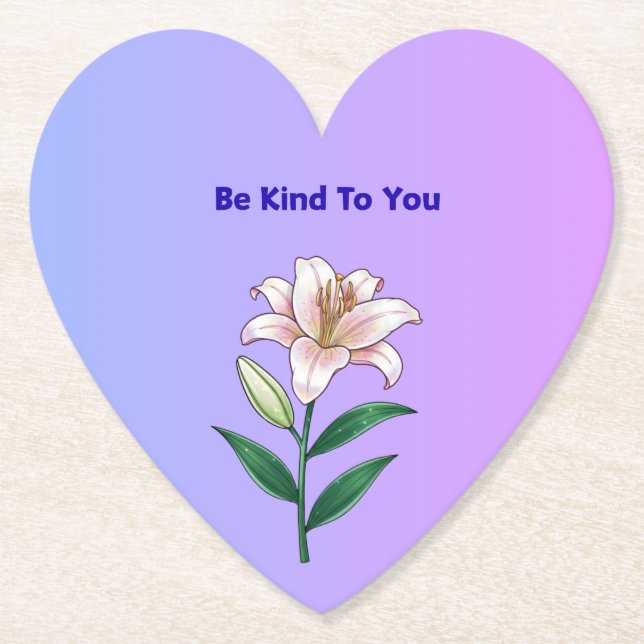 Be Kind To You Lily Self-Care  Underlägg Papper (Framsida)
