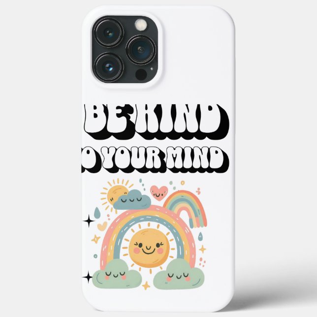 Be Kind to Your Mind - Cute Mental Health Rainbow  (Baksida)