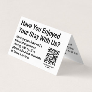 Be kunderna att Lämna en mappad QR-granskningskod Visitkort