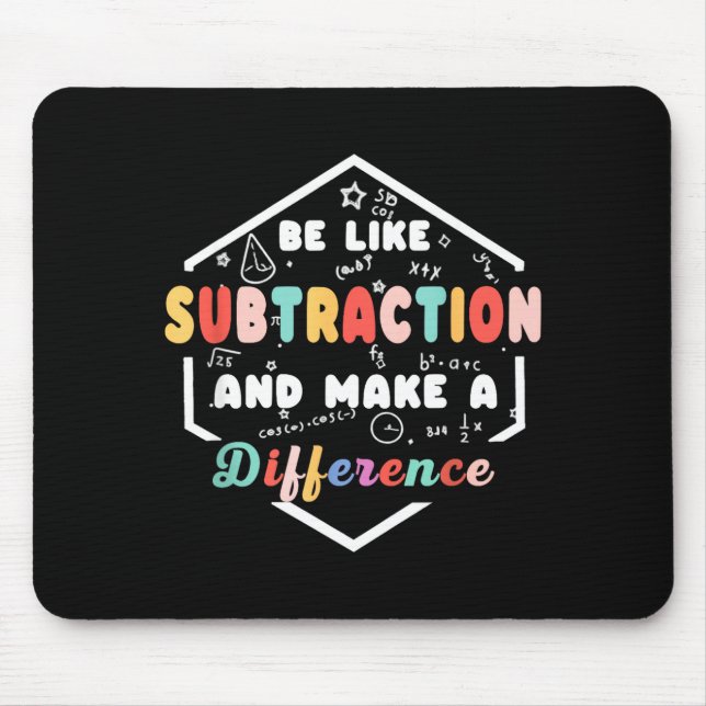 Be Like Subtraction Math Quote Chalkboard Teacher  Musmatta (Framsidan)