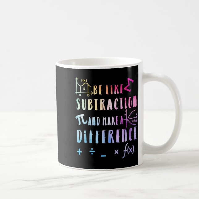 Be Like Subtraction Math Quote For Teachers Studen Kaffemugg (Höger)