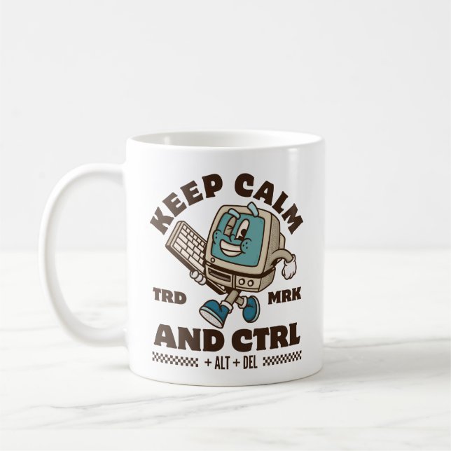 Be lugn och CTRL Kaffemugg (Vänster)
