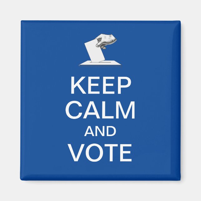 Be lugn och rösta 2026 magnet (Framsidan)