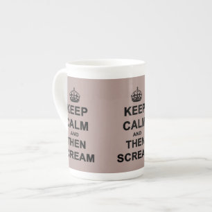 Be lugn & skrika sedan benporslin mugg