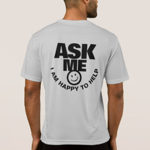 Be lycklig att hjälpa dig med den ljusa grafiken t shirt