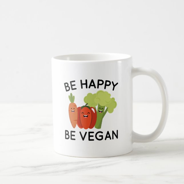 Be Lycklig Be Vegan Kaffemugg (Höger)