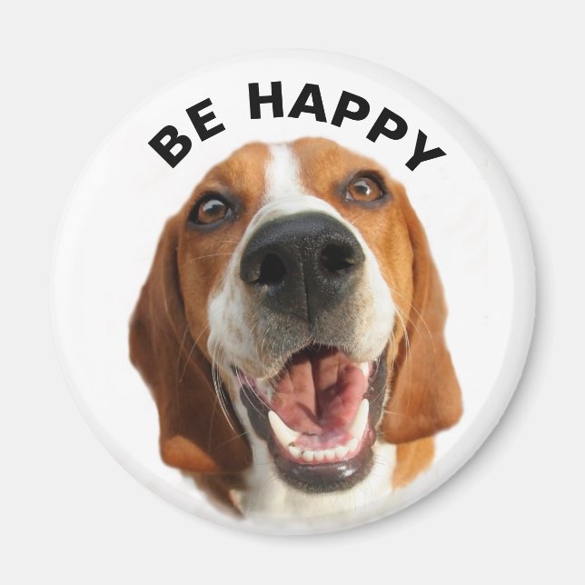 Be Lycklig Beagle Magnet (Framsidan)