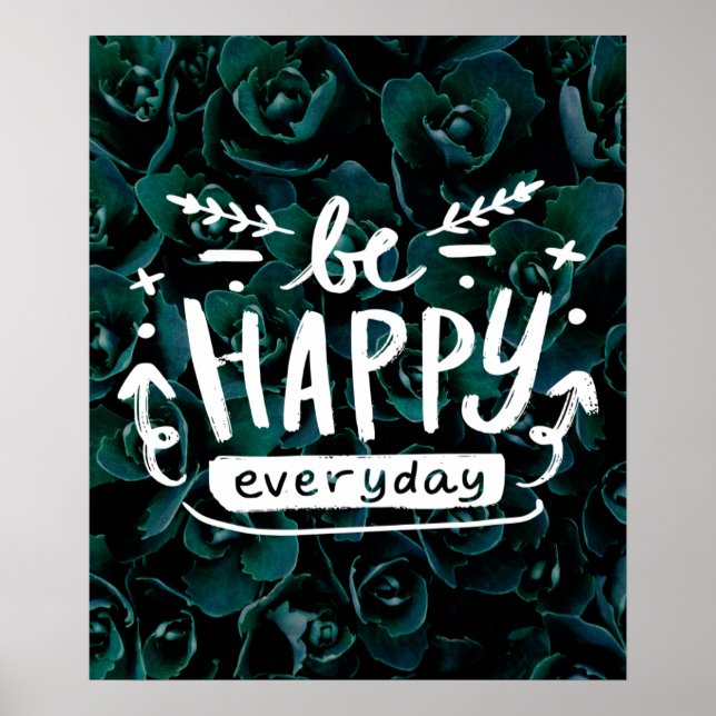 BE LYCKLIG EVERYDAY Quote Poster (Framsidan)